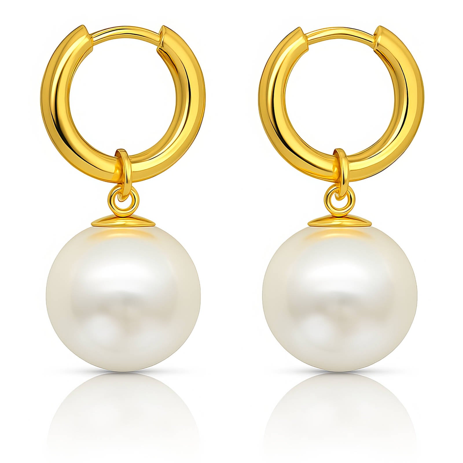 The Luna Pearl Hoops