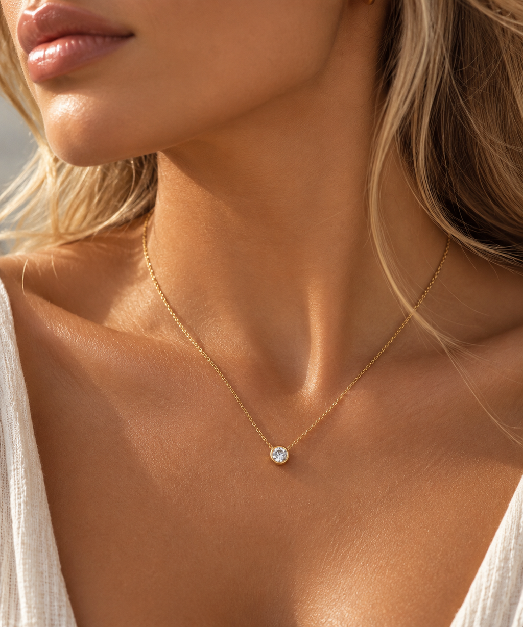 Lunelle Solara Solitaire Necklace