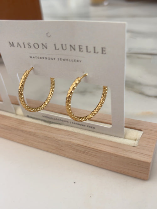 Lunelle Textured Hoops